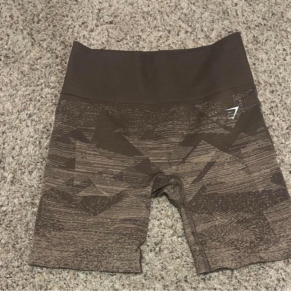 Gymshark Brown Patterned Bike Shorts